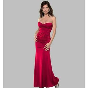 Women's Red Super Sexy & Fit Bodycon Full Length Maxi Dress, Size: Small, New